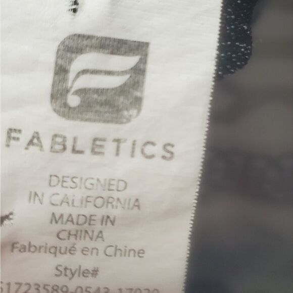 Fabletics Avaline Black & Gray Striped Hoodie - Picture 5 of 6